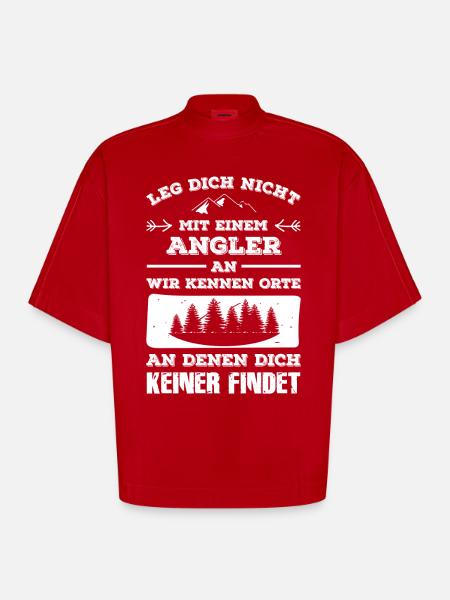 Angler - Heavyweight Oversized Organic Boxy T-Shirt Made in EU - Rot