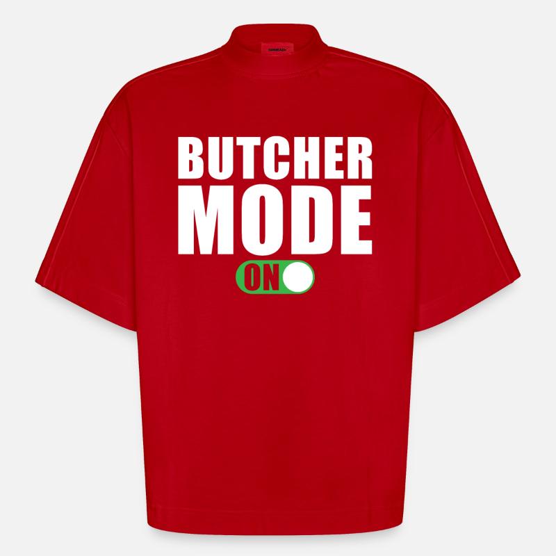 Metzger Modus Ein - Heavyweight Oversized Organic Boxy T-Shirt Made in EU - Rot