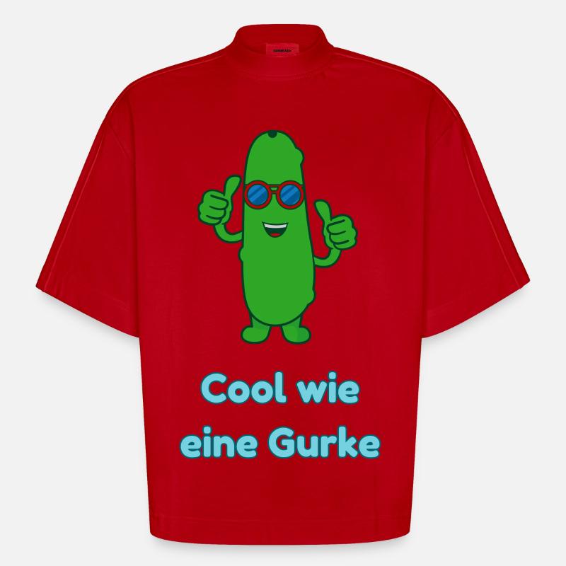 Cool wie eine Gurke - Heavyweight Oversized Organic Boxy T-Shirt Made in EU - Rot
