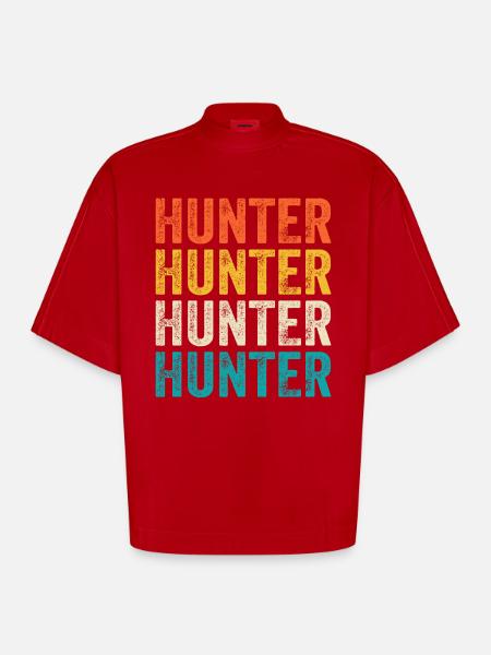 Chasseurs de chasse - T-shirt bio épais oversize Boxy fabriqué en UE - rouge