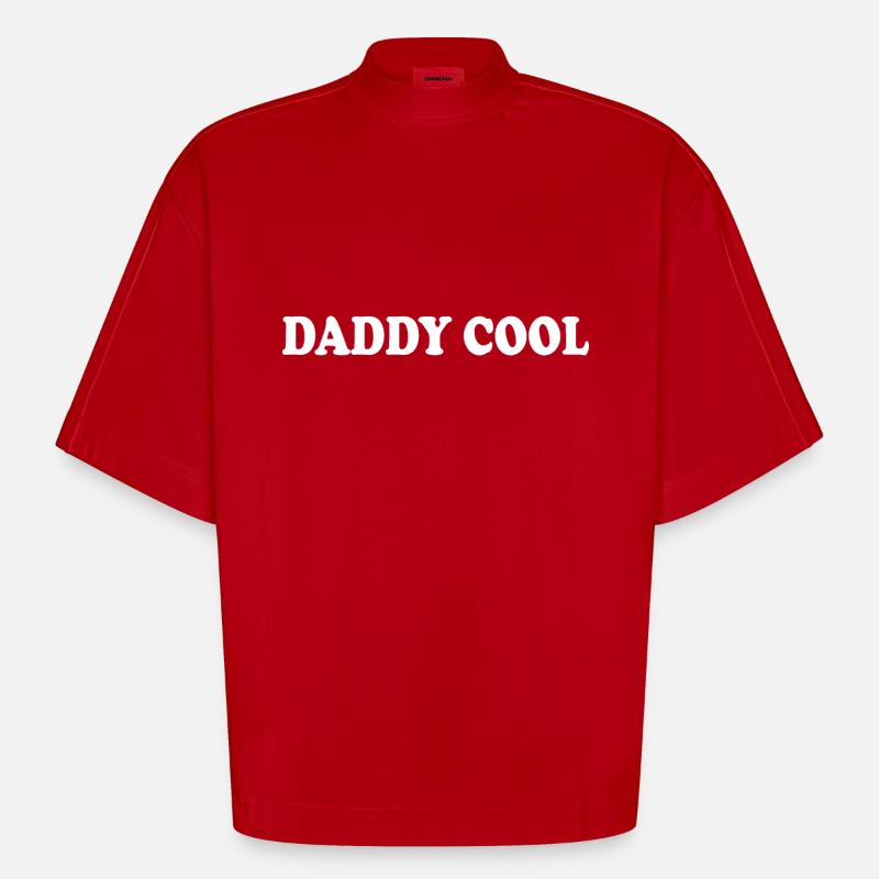 Daddy cool - T-shirt bio épais oversize Boxy fabriqué en UE - rouge