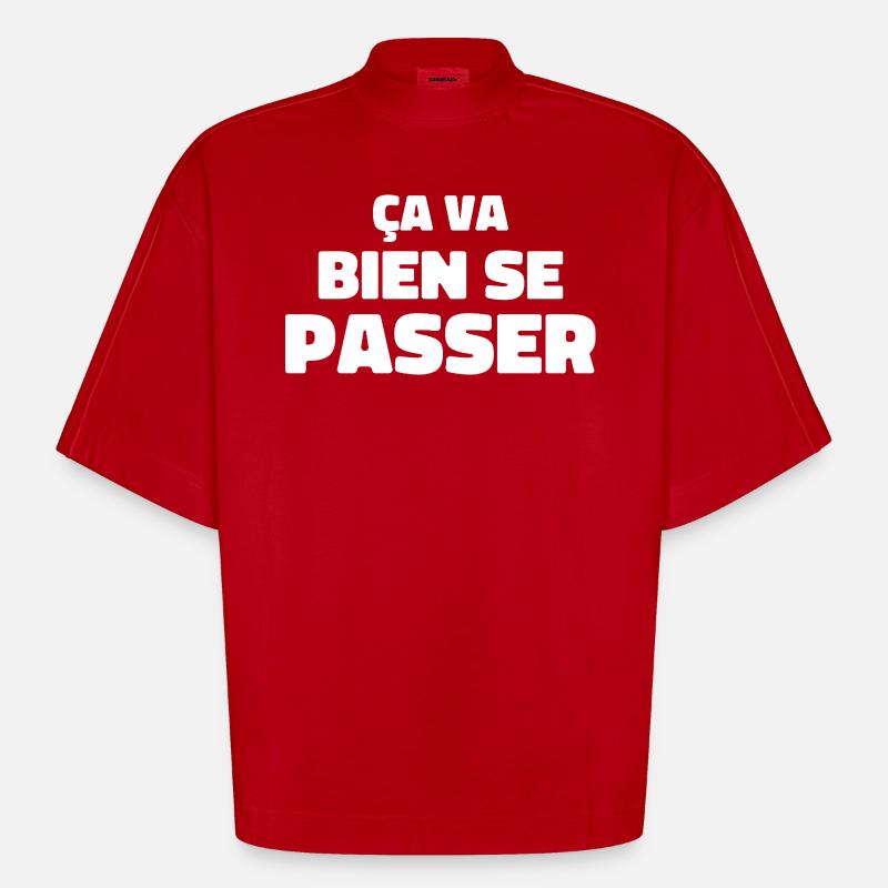 Es wird schon gut - Heavyweight Oversized Organic Boxy T-Shirt Made in EU - Rot