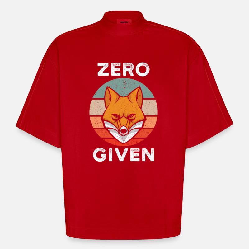 Zero Fox Given - Heavyweight Oversized Organic Boxy T-Shirt Made in EU - red