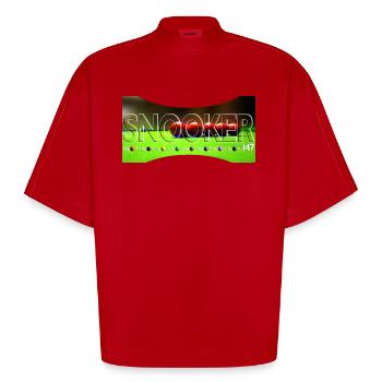 BILLARD - pause maximale - T-shirt bio épais oversize Boxy fabriqué en UE - rouge - Devant