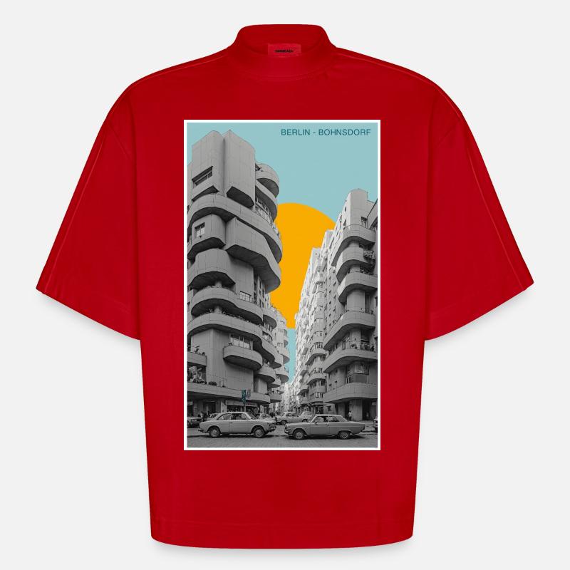 Bohnsdorf - Heavyweight Oversized Organic Boxy T-Shirt Made in EU - Rot