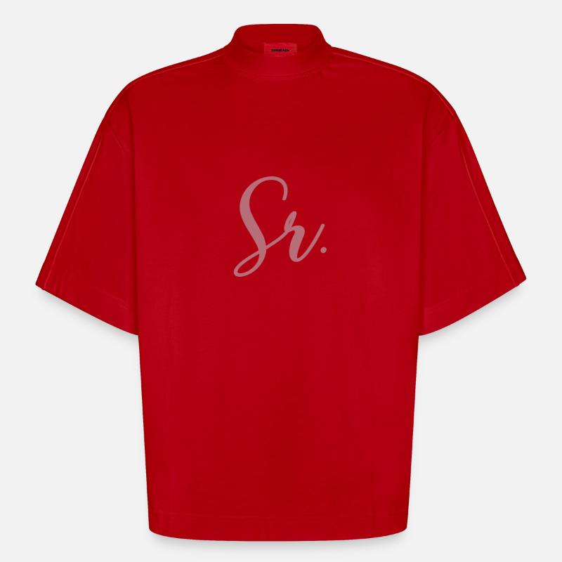 Sr. Verlobungsgeschenk Bräutigam wird Hochzeitsfeier - Heavyweight Oversized Organic Boxy T-Shirt Made in EU - Rot