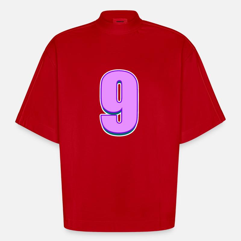 9 - T-shirt bio épais oversize Boxy fabriqué en UE - rouge