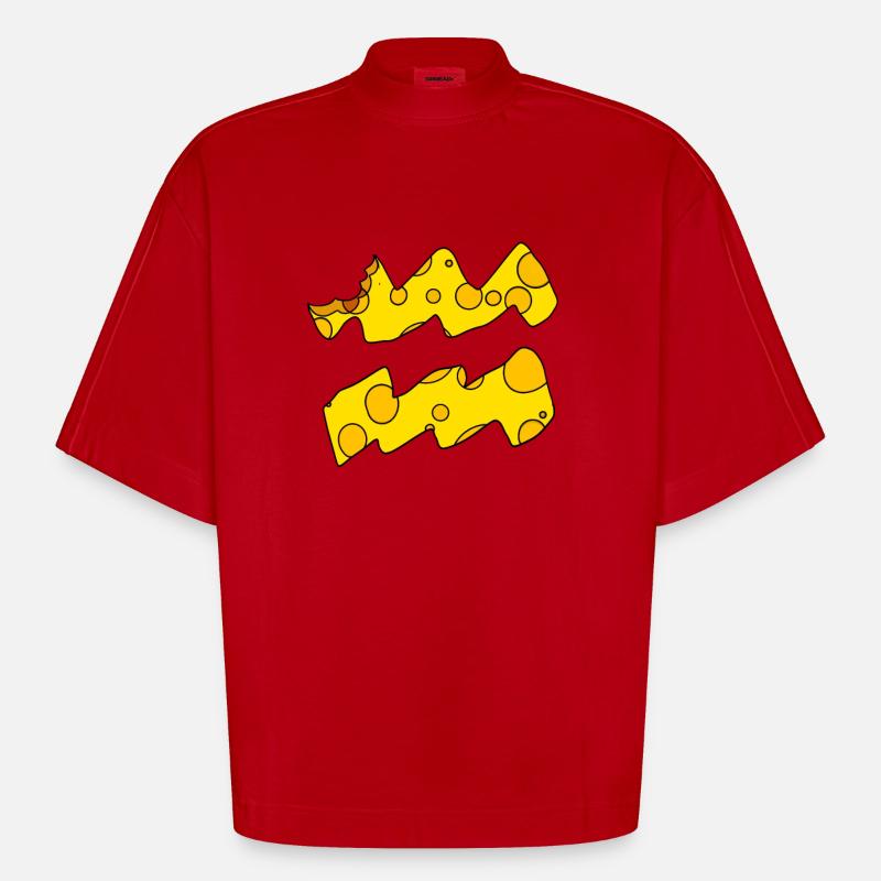 Sternzeichen Wassermann - Heavyweight Oversized Organic Boxy T-Shirt Made in EU - Rot