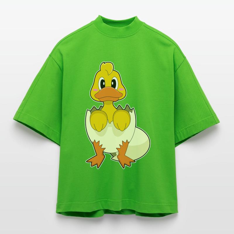 Duck Egg Eggshell Heavyweight Oversized Organic Boxy T-Shirt Made in EU