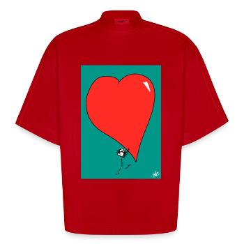 Kuoro sailor promises - Heavyweight Oversized Organic Boxy T-Shirt Made in EU - red - Front