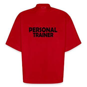 Personal trainer - Heavyweight Oversized Organic Boxy T-Shirt Made in EU - red - Front