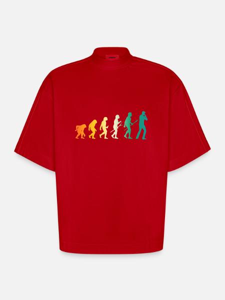 Harmonica Evolution Harmonica - T-shirt bio épais oversize Boxy fabriqué en UE - rouge