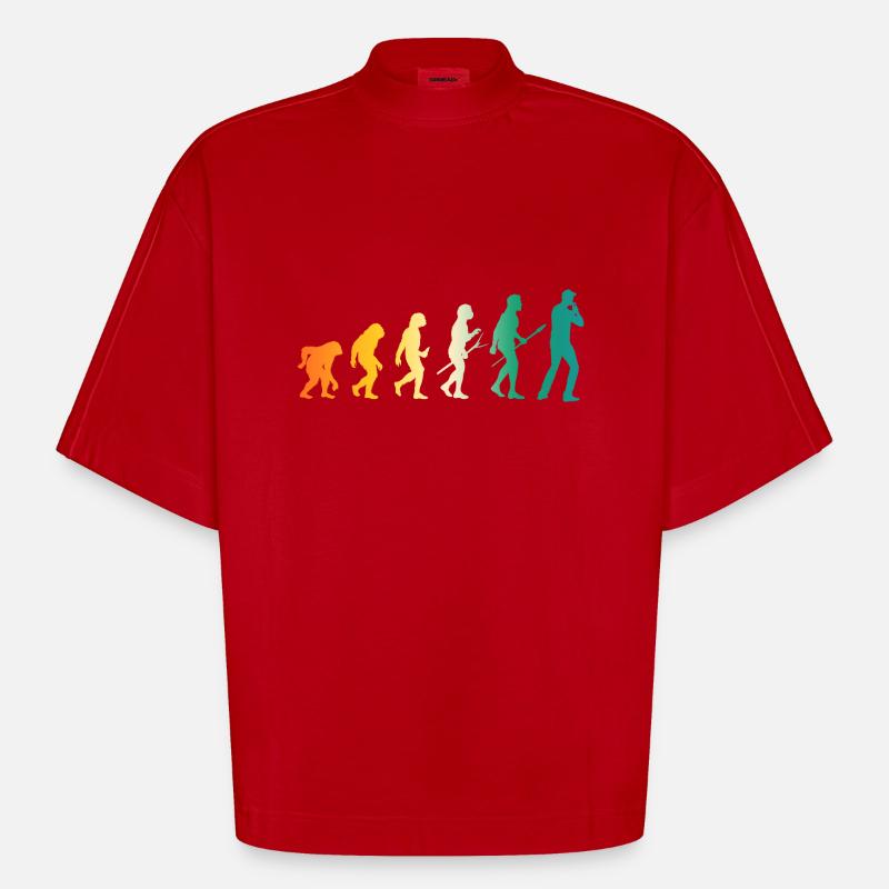 Harmonica Evolution Harmonica - T-shirt bio épais oversize Boxy fabriqué en UE - rouge