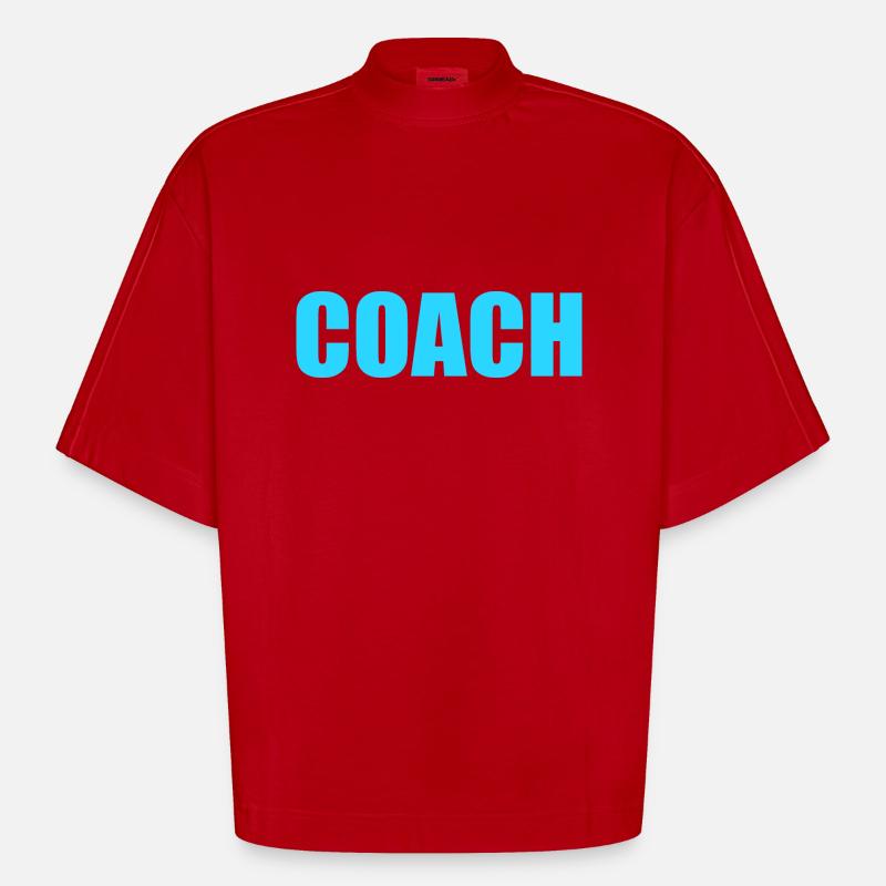 Coach - Heavyweight Oversized Organic Boxy t-paita Made in EU - punainen