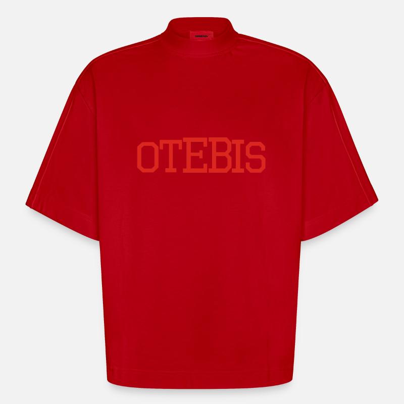 Otebis introvert russian Style - Heavyweight Oversized Organic Boxy T-Shirt Made in EU - Rot