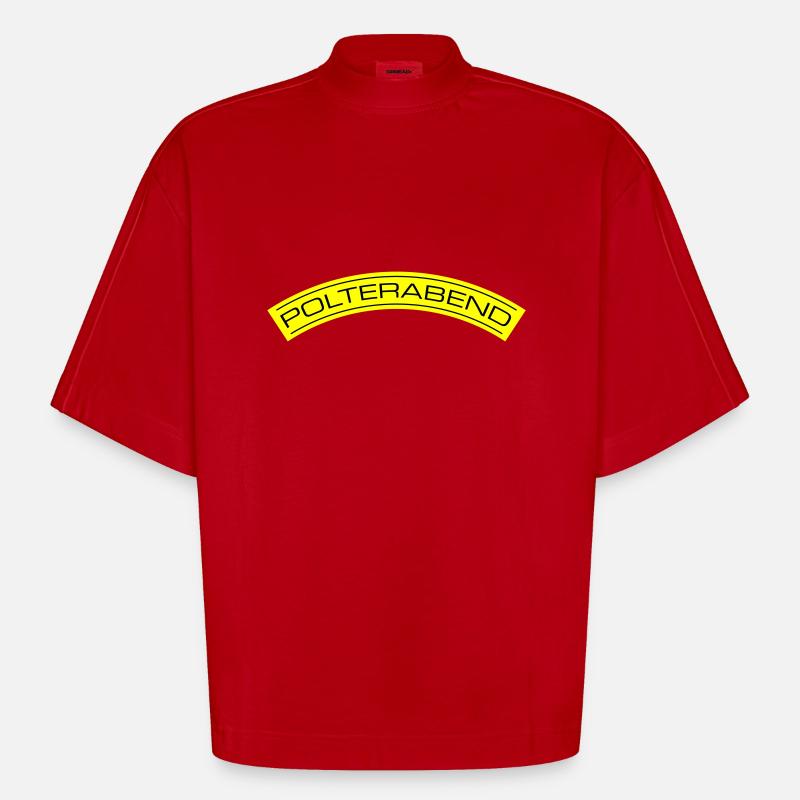 Polterabend Junggesellenabschied - Heavyweight Oversized Organic Boxy T-Shirt Made in EU - Rot