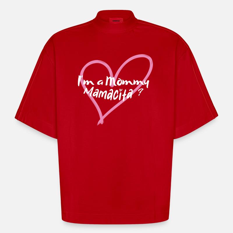 Mama oder Mamacita? - Heavyweight Oversized Organic Boxy T-Shirt Made in EU - Rot