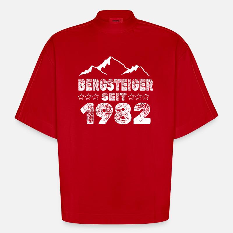 1982 - Heavyweight Oversized Organic Boxy T-Shirt Made in EU - Rot