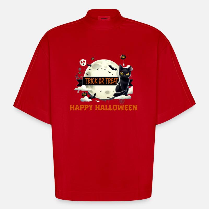 SÜßES ODER SAURES - Heavyweight Oversized Organic Boxy T-Shirt Made in EU - Rot