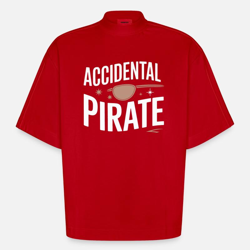 Invalidité due à l’amputation - T-shirt bio épais oversize Boxy fabriqué en UE - rouge