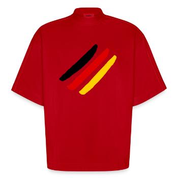 German Flag - Style Stripes - Heavyweight Oversized Organic Boxy T-Shirt Made in EU - red - Front