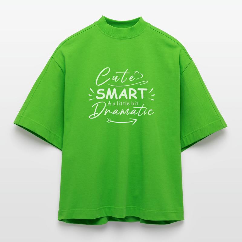 Cute smart and a little bit dramatic Heavyweight Oversized Organic Boxy T-Shirt Made in EU