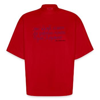 Ich bin frei! - Heavyweight Oversized Organic Boxy T-Shirt Made in EU - Rot - Vorne