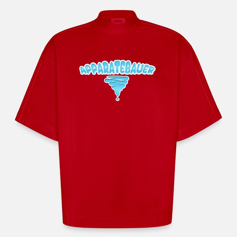 Constructeur d’appareils comme profession - T-shirt bio épais oversize Boxy fabriqué en UE - rouge