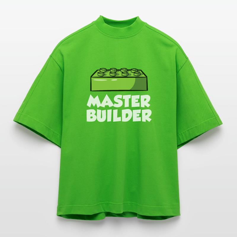 Brick Builder Toys Blocks Clamping Blocks Bricks Heavyweight Oversized Organic Boxy T-Shirt Made in EU