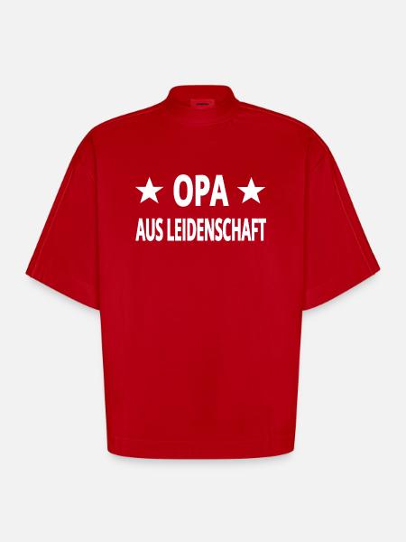 Opa - Heavyweight Oversized Organic Boxy T-Shirt Made in EU - Rot
