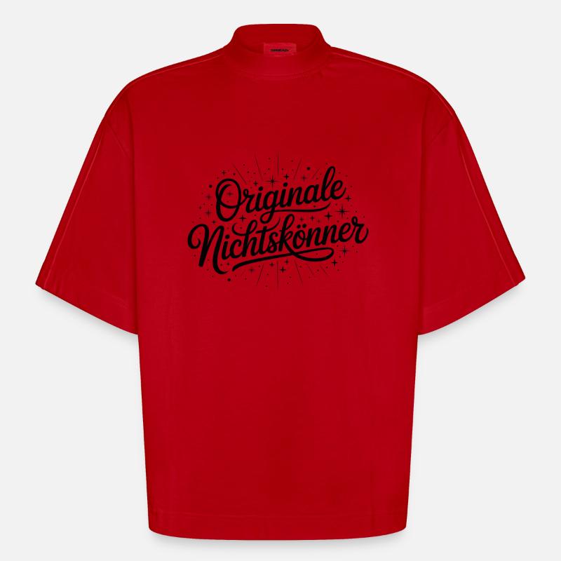 Originale Nichtskönner - Deutsche Memes - Heavyweight Oversized Organic Boxy T-Shirt Made in EU - Rot