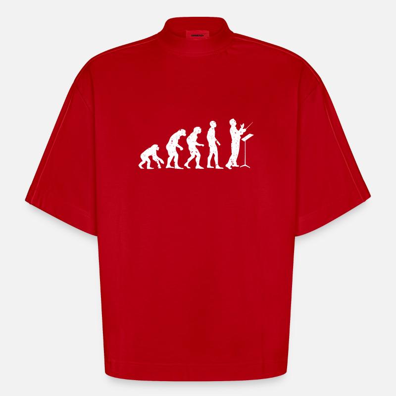 EVOLUTION CONDUCTEURS! - T-shirt bio épais oversize Boxy fabriqué en UE - rouge