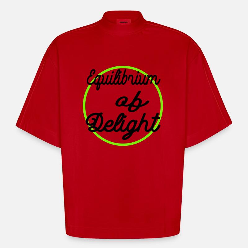 Idée présente Réaliser l’équilibre Blagues - T-shirt bio épais oversize Boxy fabriqué en UE - rouge