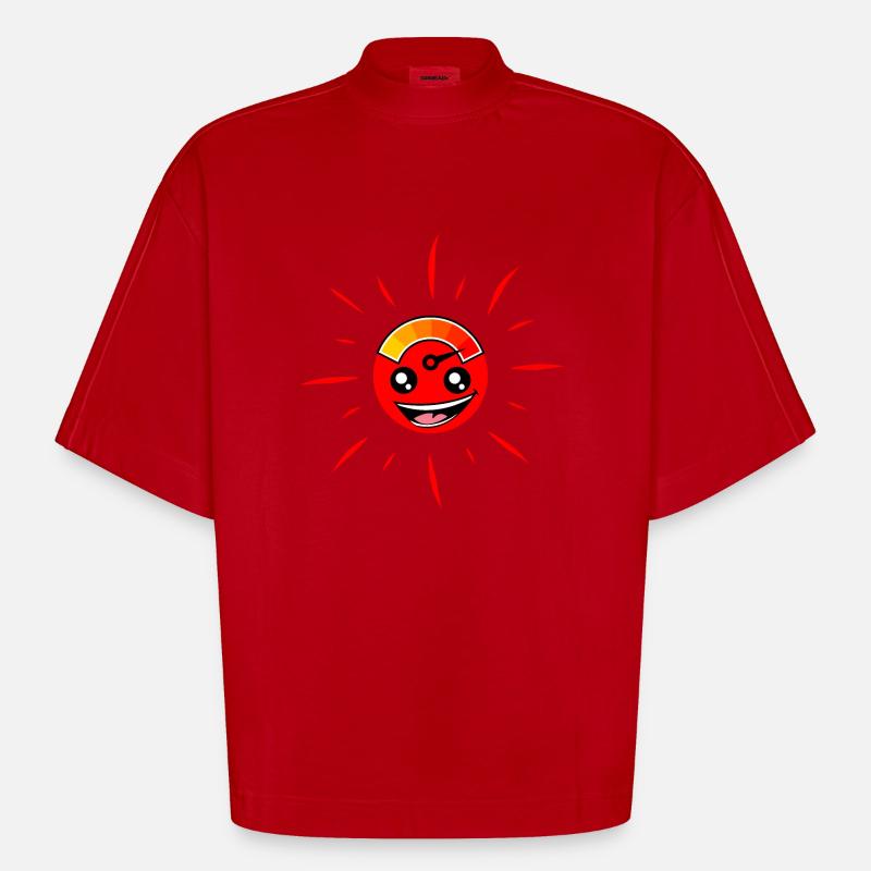 La température est au maximum c'est la canicule - T-shirt bio épais oversize Boxy fabriqué en UE - rouge