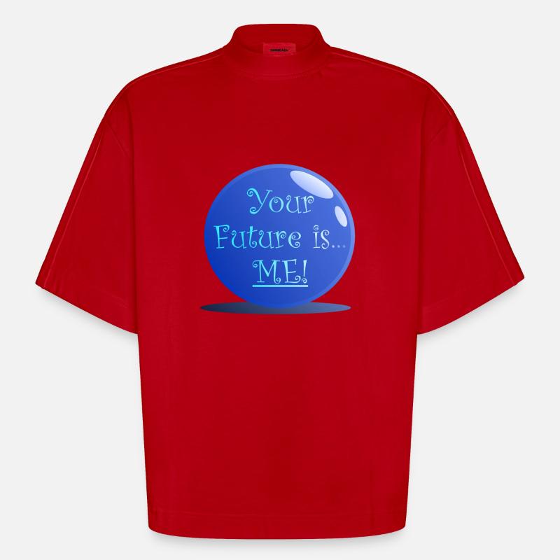 Ton avenir, c’est moi - T-shirt bio épais oversize Boxy fabriqué en UE - rouge