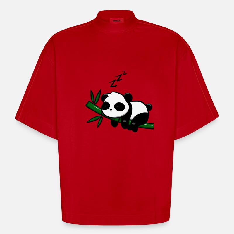 Pandodo - T-shirt bio épais oversize Boxy fabriqué en UE - rouge