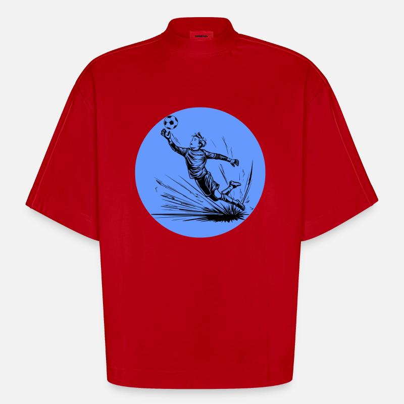 Gardien - T-shirt bio épais oversize Boxy fabriqué en UE - rouge