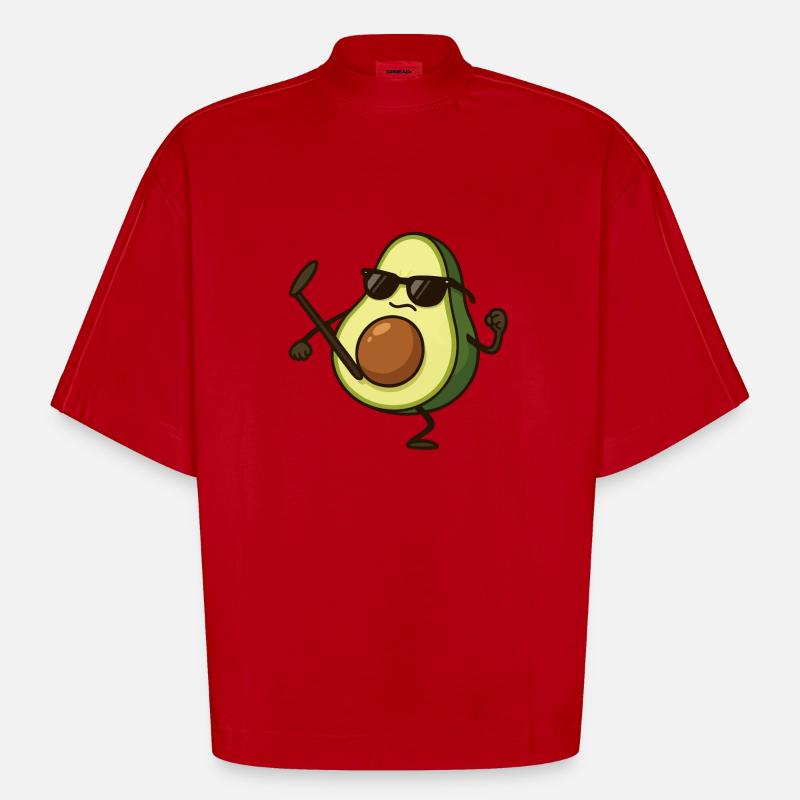 Karaté Avocat - T-shirt bio épais oversize Boxy fabriqué en UE - rouge