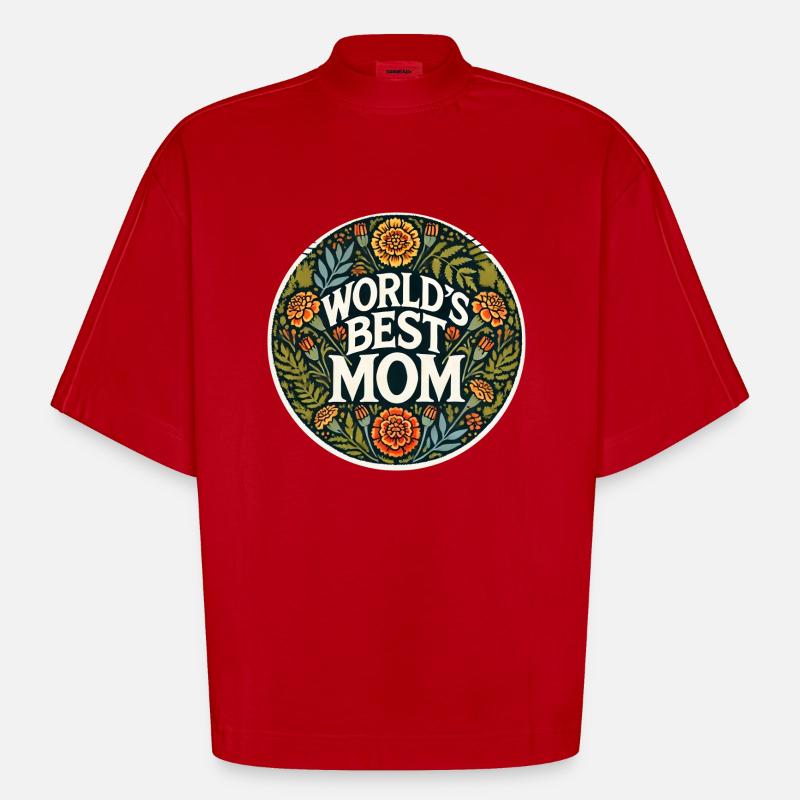 Die beste Mutter der Welt - Heavyweight Oversized Organic Boxy T-Shirt Made in EU - Rot