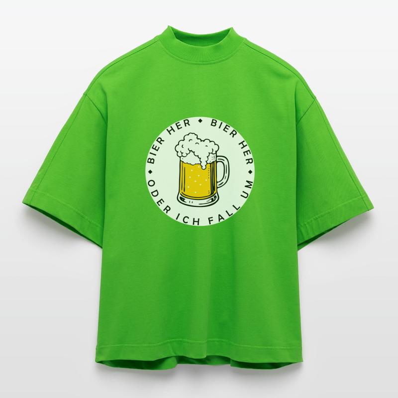 Bees here - Oder ich fall um! Heavyweight Oversized Organic Boxy T-Shirt Made in EU