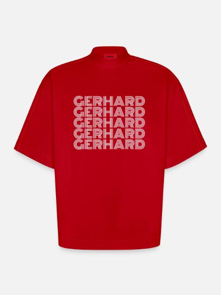 Gerhard - Heavyweight Oversized Organic Boxy T-Shirt Made in EU - red