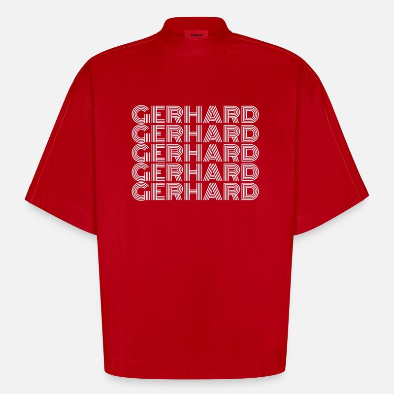 Gerhard - T-shirt bio épais oversize Boxy fabriqué en UE - rouge