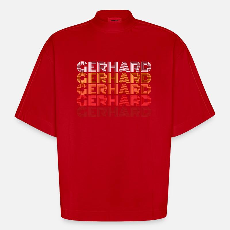 Gerhard - Heavyweight Oversized Organic Boxy T-Shirt Made in EU - red