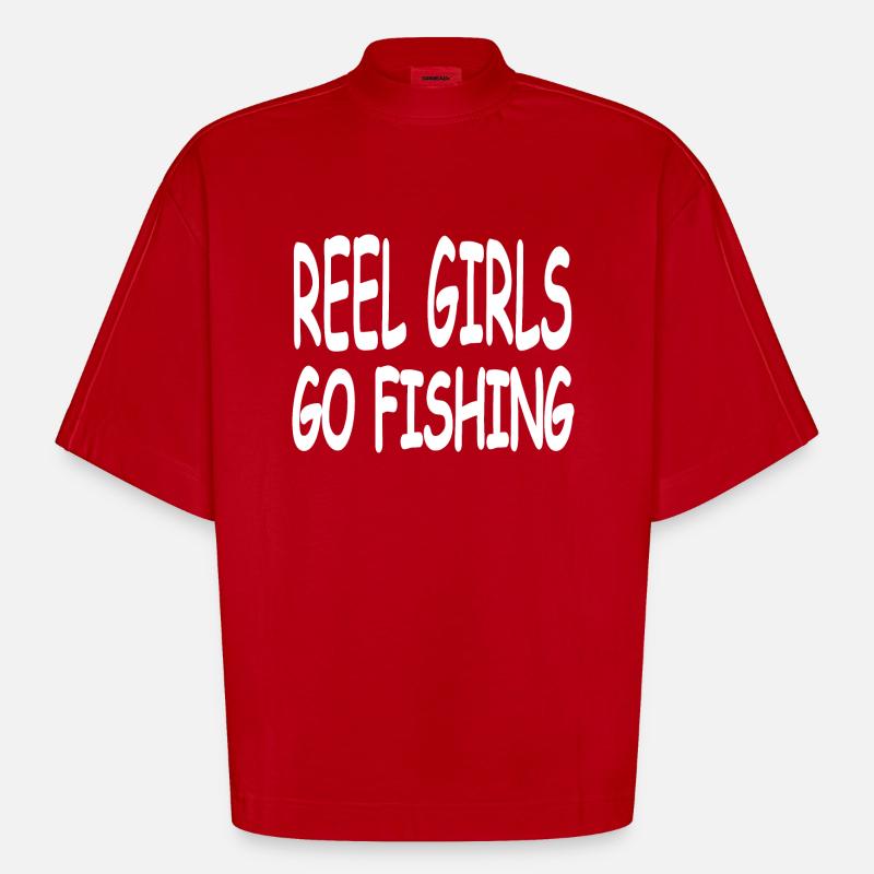 Angling - Heavyweight Oversized Organic Boxy T-Shirt Made in EU - red