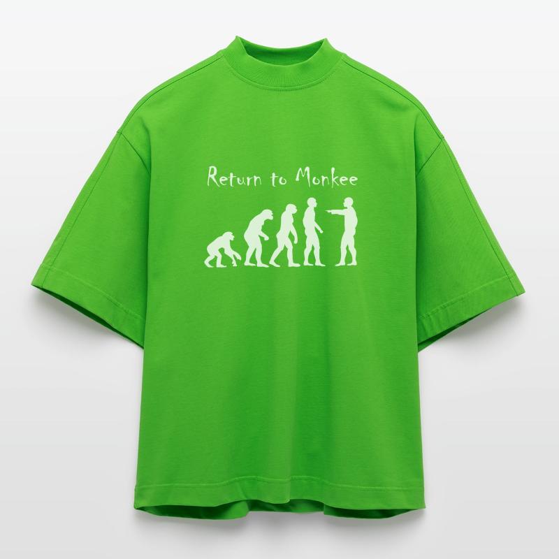 Evolution Design Return to Monkey Heavyweight Oversized Organic Boxy T-Shirt Made in EU