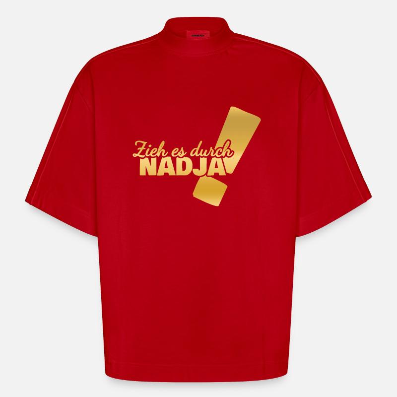 Nadja - T-shirt bio épais oversize Boxy fabriqué en UE - rouge
