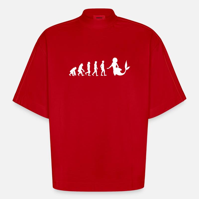 Evolution Nixe Multivirgin Gift - Heavyweight Oversized Organic Boxy T-Shirt Made in EU - red
