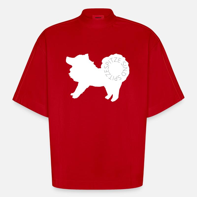 Spitze sind spitze! White - Heavyweight Oversized Organic Boxy T-Shirt Made in EU - Rot