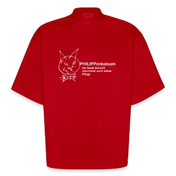Top moderner T-Shirt Design Must have 2024 - Heavyweight Oversized Organic Boxy T-Shirt Made in EU - Rot - Vorne