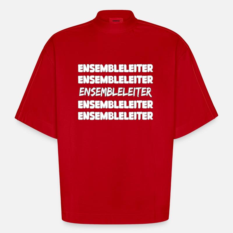 Emploi : Chef d’Ensemble - T-shirt bio épais oversize Boxy fabriqué en UE - rouge